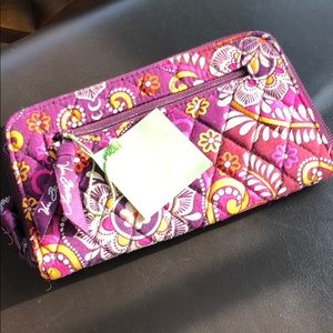 NWT Vera Bradley Safari Sunset Zip Around Wallet